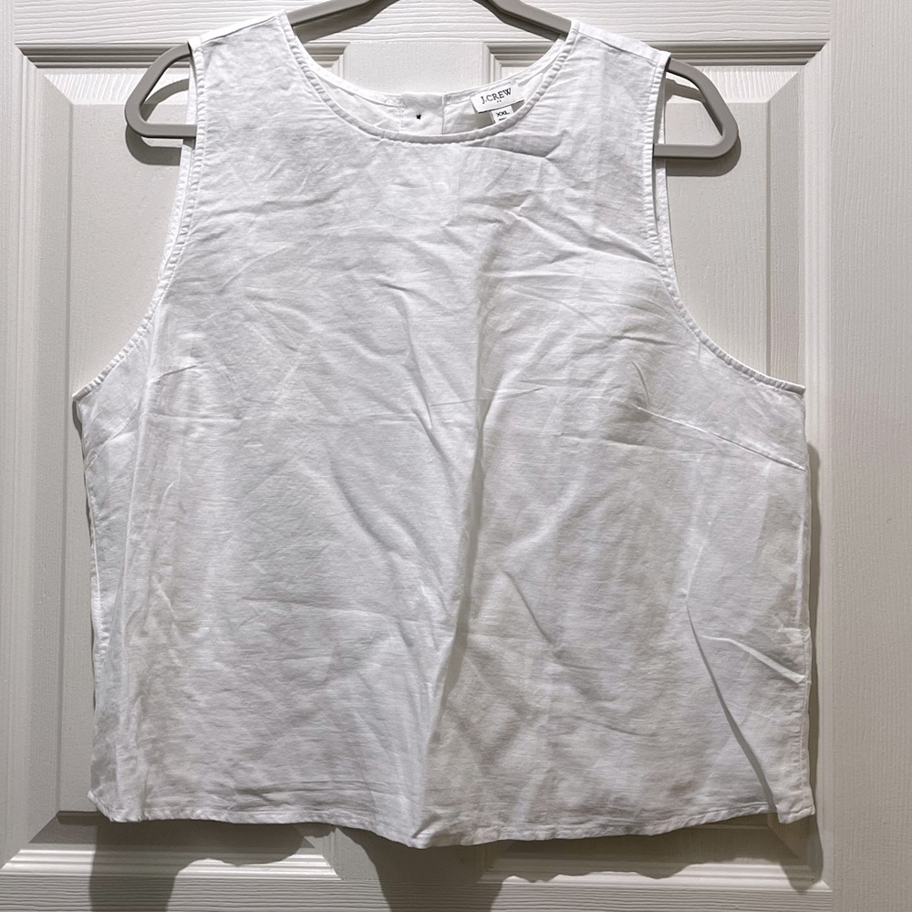 J Crew linen crop top